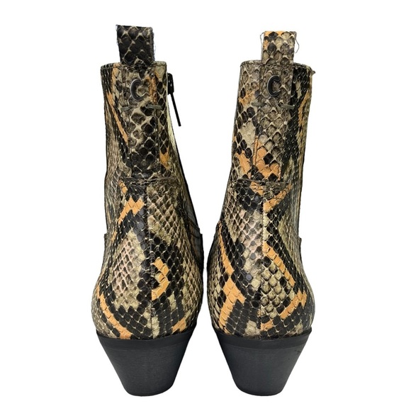 Circus By Sam Edelman Garth Vegan Leather Snake Embossed Booties Size 8.5 - Picture 9 of 12